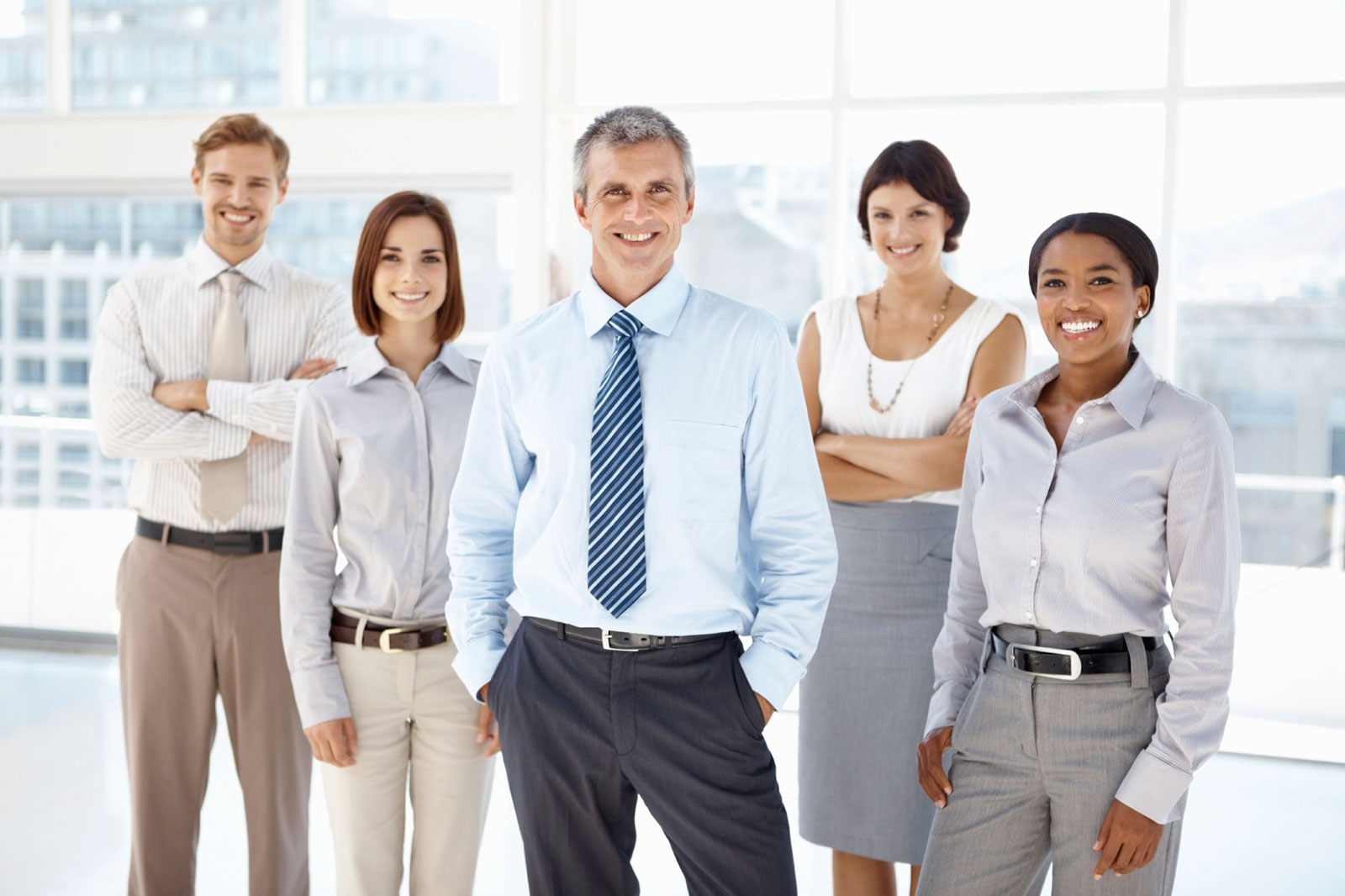 A group of human resources professionals standing together